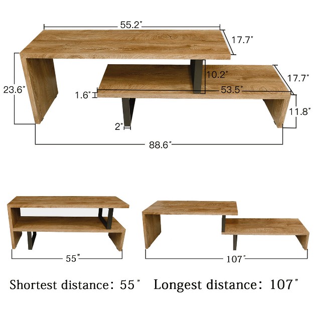 To 107 quot Rectangle Console Table the Pop Maison