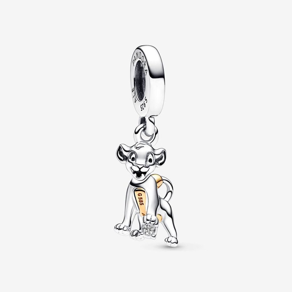 PANDORA  Disney 100th Anniversary Simba 0.009 ct tw Lab-created Diamond Dangle Charm