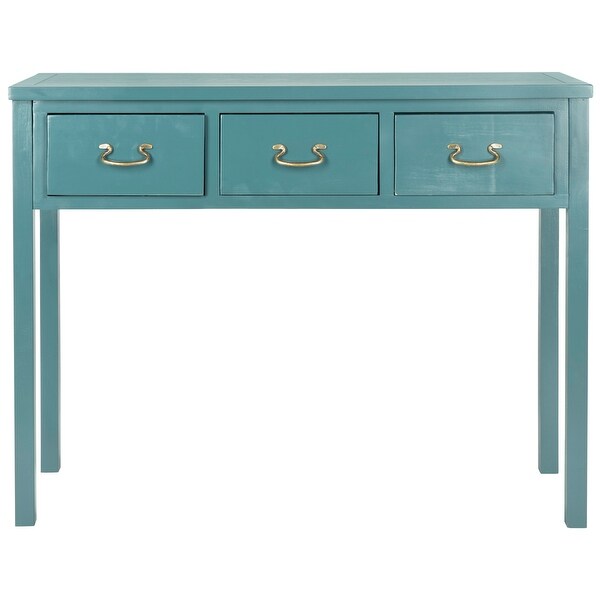 SAFAVIEH Cindy Teal 3-drawer Console Table - 39.4