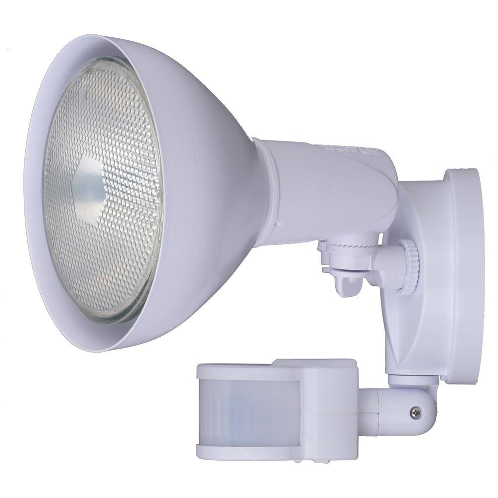 dualux White Motion Sensor Dusk to Dawn Outdoor Security Flood Light - 240-Degree Range - 85 Ft T0696