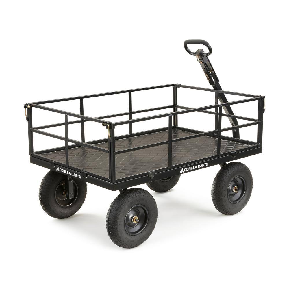 GORILLA CARTS 1200 lb. Heavy-Duty Steel Utility Cart GOR1200-COM