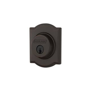 Schlage B60 Series Camelot Aged Bronze Single Cylinder Deadbolt Certified Highest for Security and Durability B60 N CAM 716