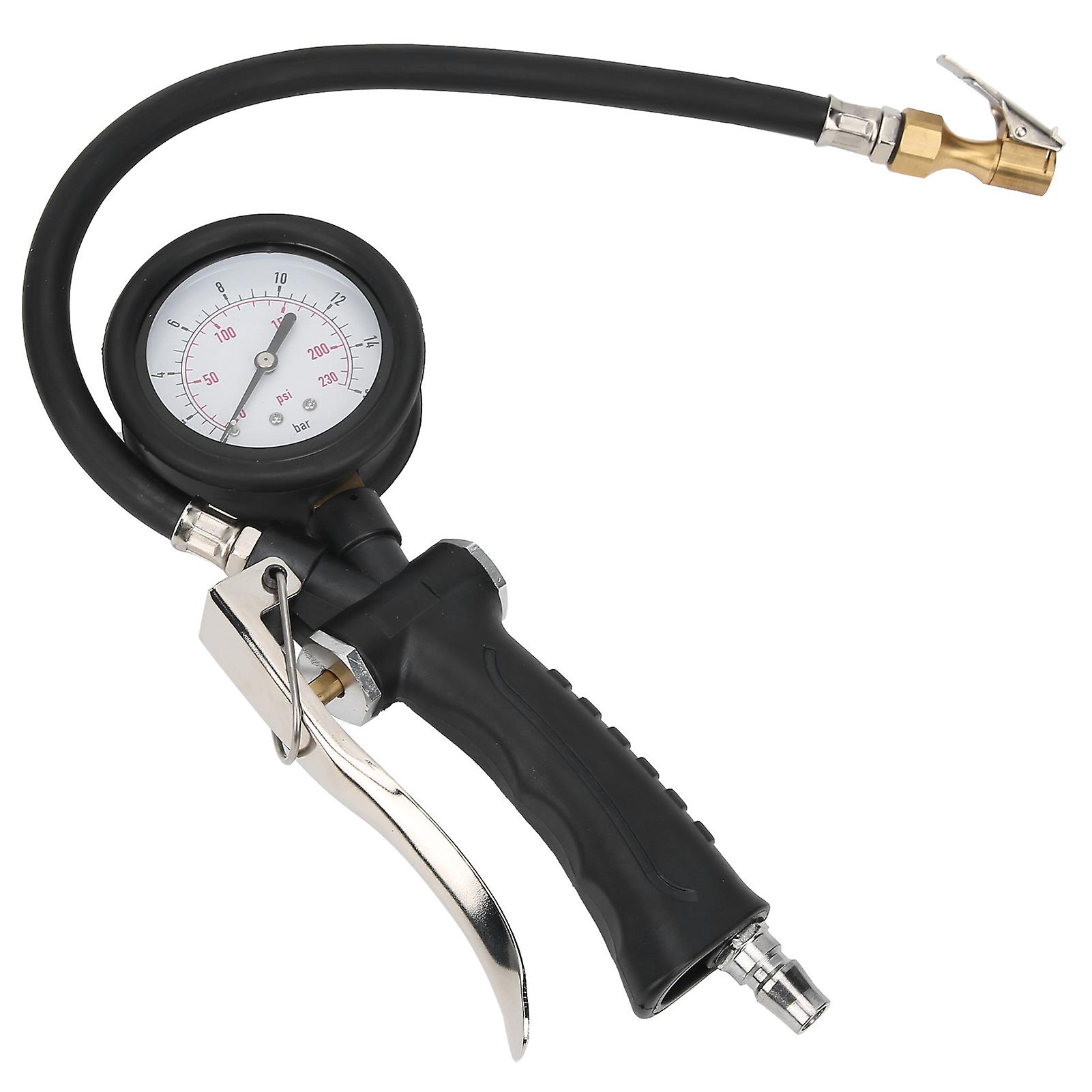 Tire Pressure Inflator Gauge Handheld For Car Motorcycle With Rotatable Head 20104