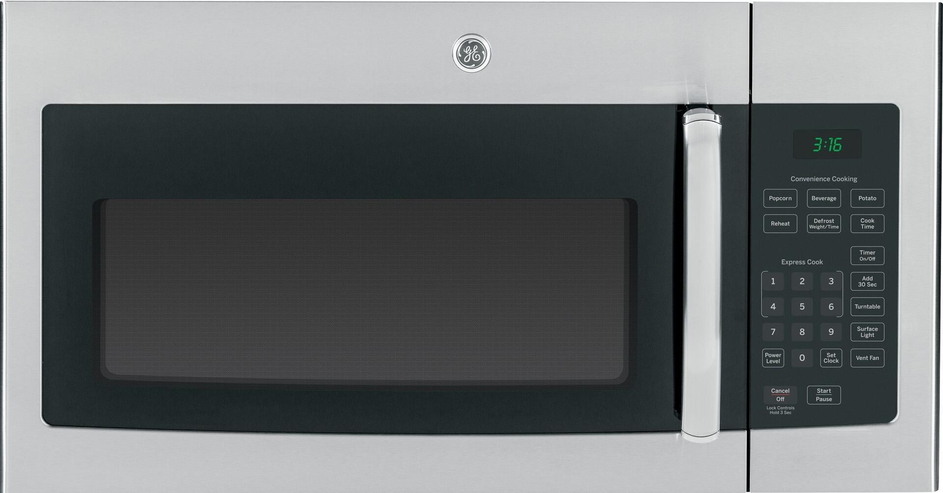 GE JVM3160RFSS 30 Over-the-Range Microwave Oven with 1.6 cu. ft. Capacity 2-Speed 300 CFM Venting in Stainless Steel