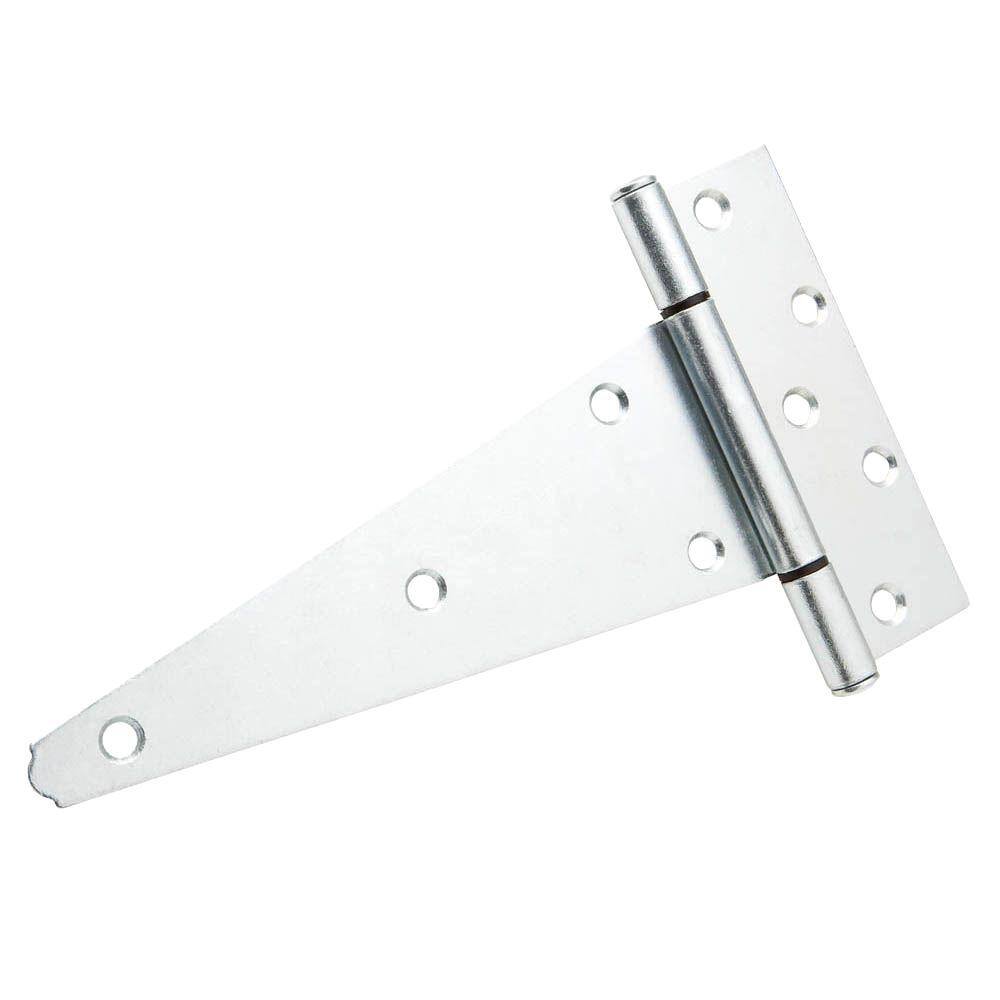 Everbilt 10 in. x 6-12 in. Zinc Plated Heavy-Duty Tee Hinge 15411