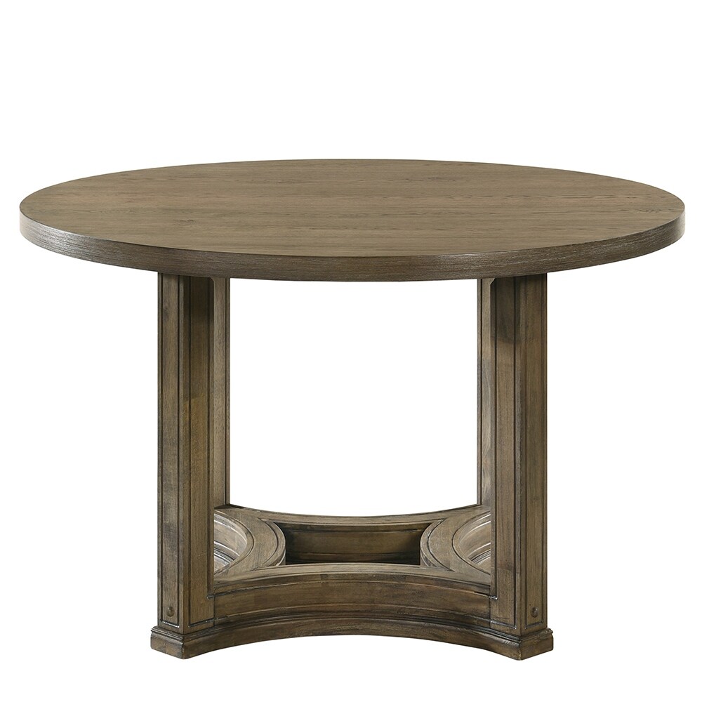 Parfield Round Dining Table in Walnut Finish   Walnut Finish