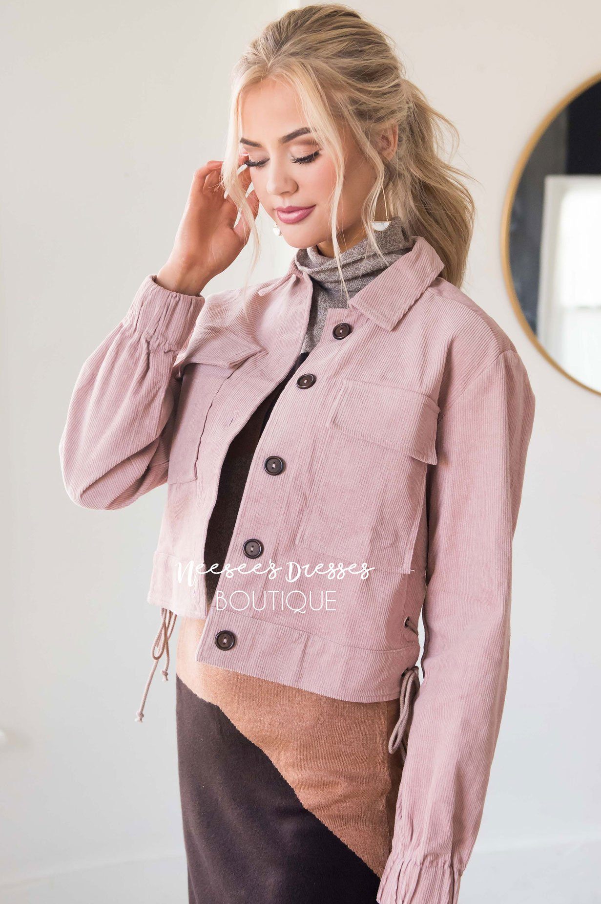 Dusty Pink Corduroy Jacket