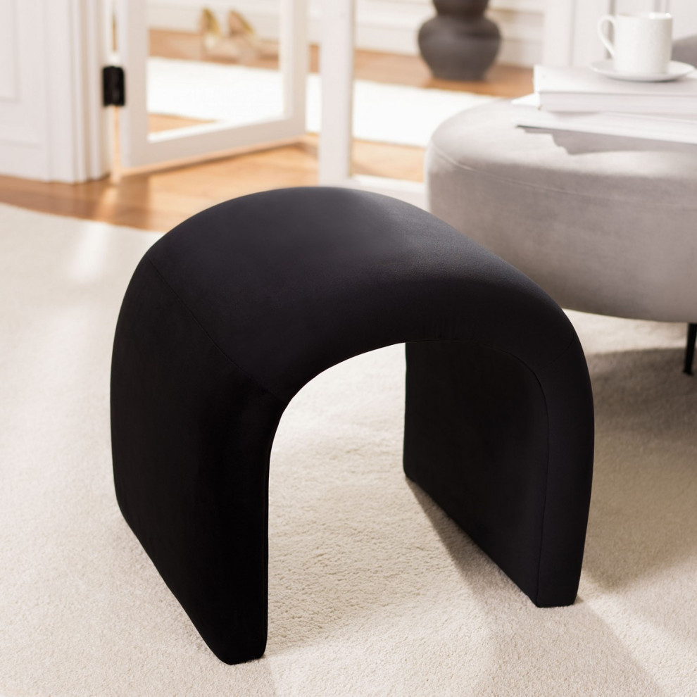 Callie Ottoman  Black   Transitional   Footstools And Ottomans   by Rustic Home Furniture Deco  Houzz