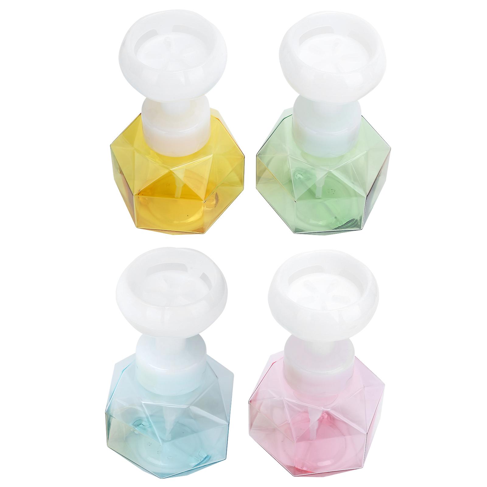 4pcs Liquid Soap Bottle 300ml Flowershaped Refillable Foaming Dispenser Container