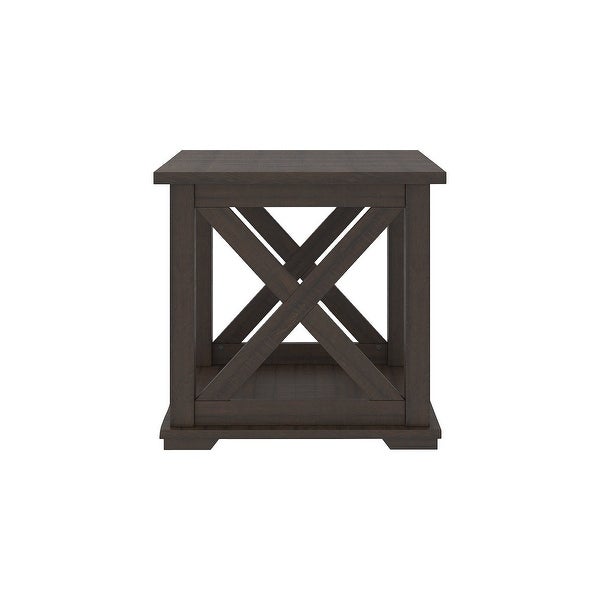 Camiburg Casual Square End Table， Antique Gray