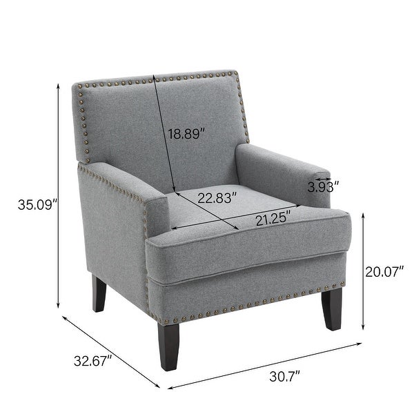 Modern Nailhead Accent Chair