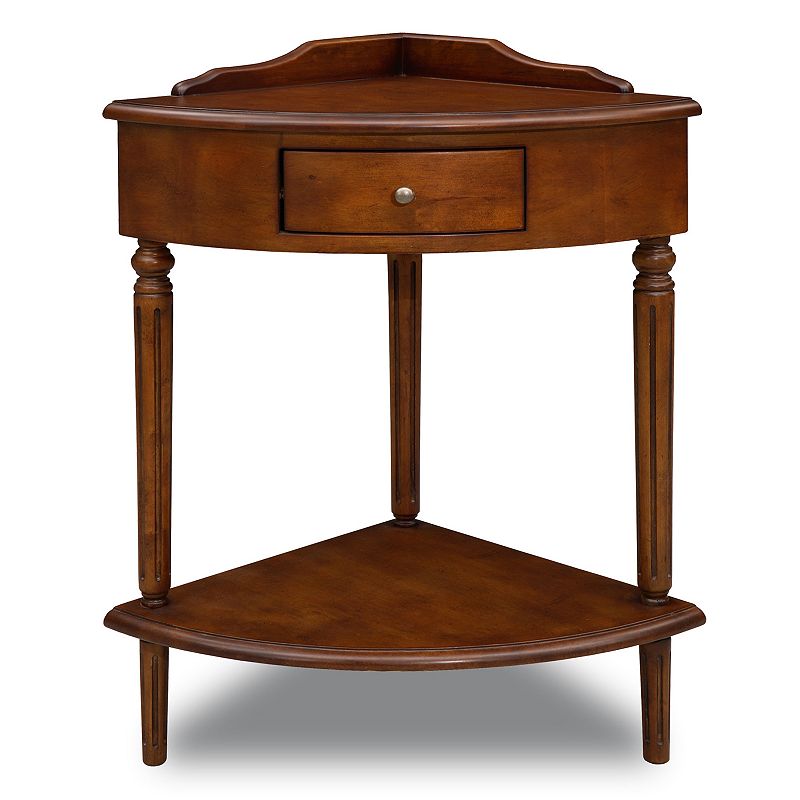 Leick Furniture Cherry Finish Corner End Table