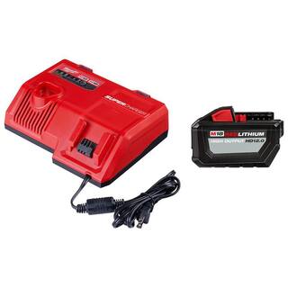 MW M12 and M18 12-Volt18-Volt Lithium-Ion Multi-Voltage Super Charger Battery Charger with 12.0Ah Battery Pack 48-59-1811-48-11-1812