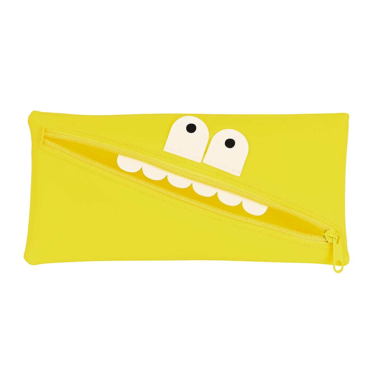 School Case Safta   Face 22 x 11 x 1 cm Yellow