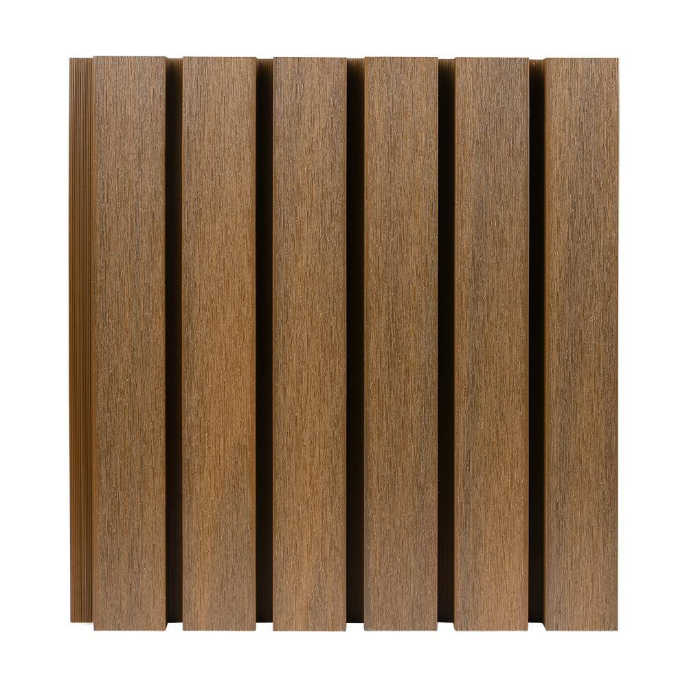 NewTechWood European Siding System 7.7 in. x 96 in. Composite Belgian Board Siding in Peruvian Teak UH58-8-TK