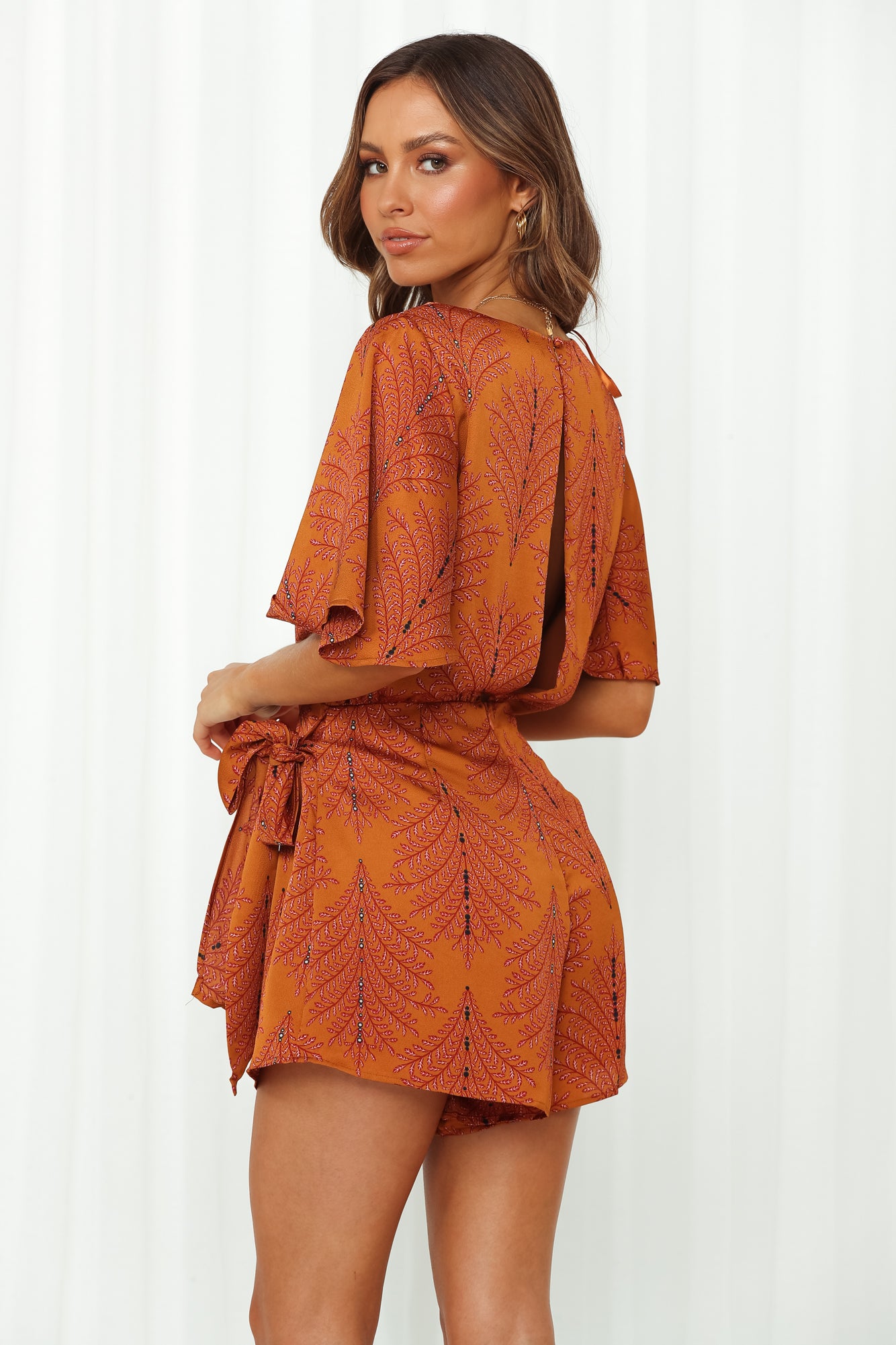 Midnight Noise Playsuit Rust