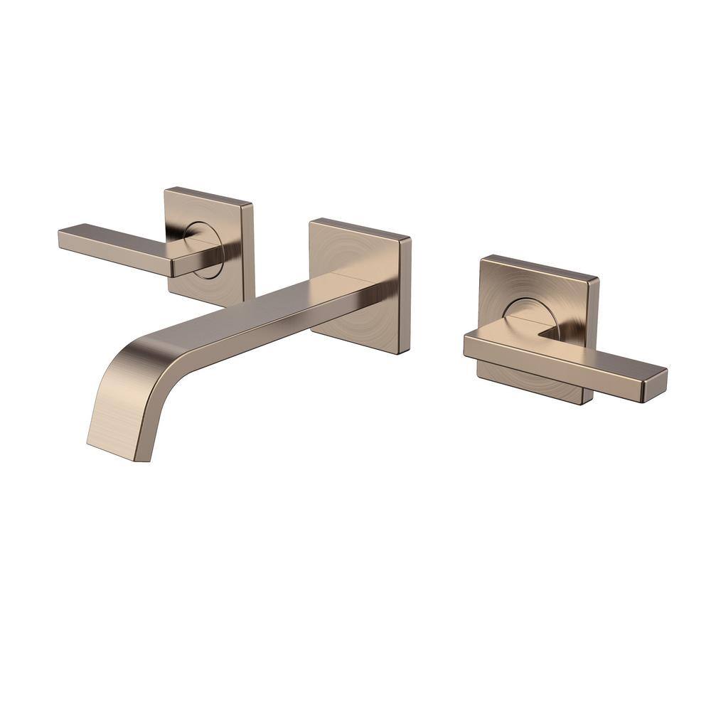 Speakman Lura 2-Handle Wall Mount Bathroom Faucet with Drain in Brushed Bronze SB-2552-BBZ