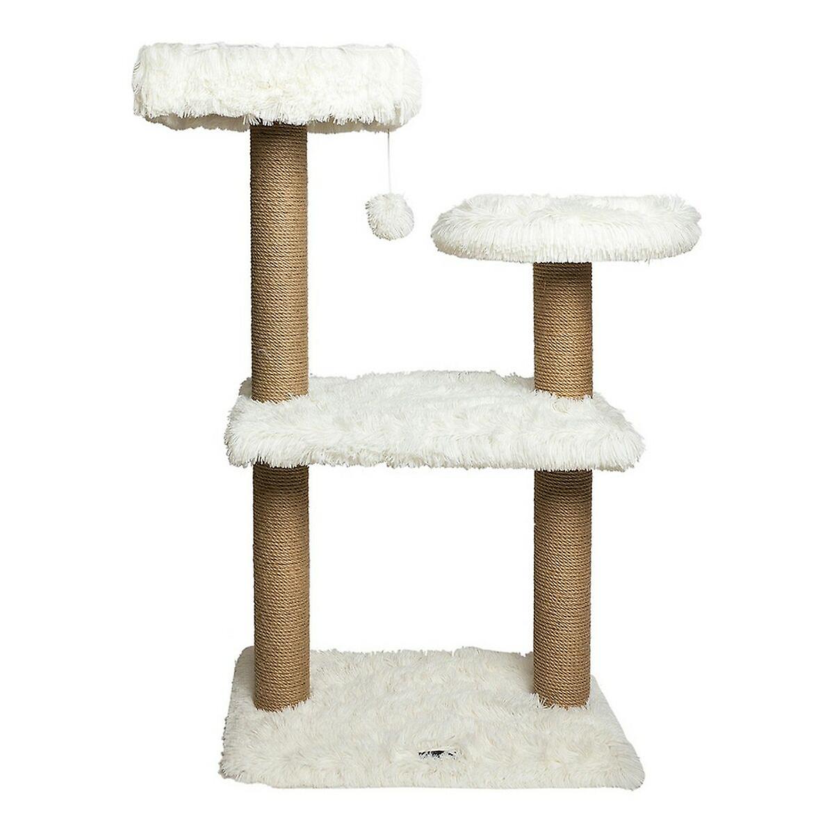 Scratching Post for Cats Gloria NÃ­ger 60 x 147 x 50 cm Tree White