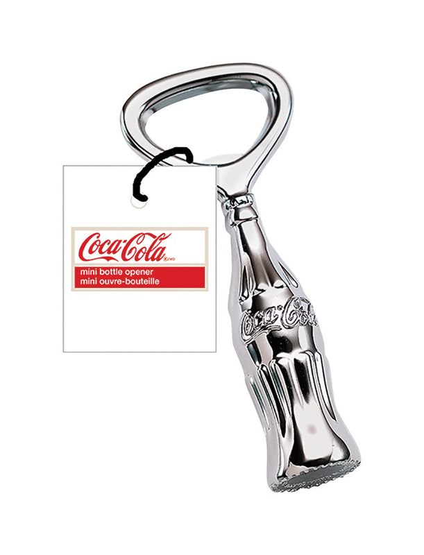 TableCraft Coca-Cola Chrome Silver Metal Manual Bottle Opener