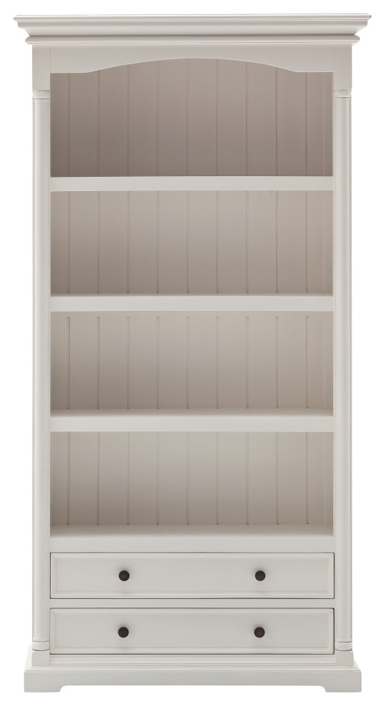 Infinita Corporation Bookcase  White   Traditional   Bookcases   by VirVentures  Houzz