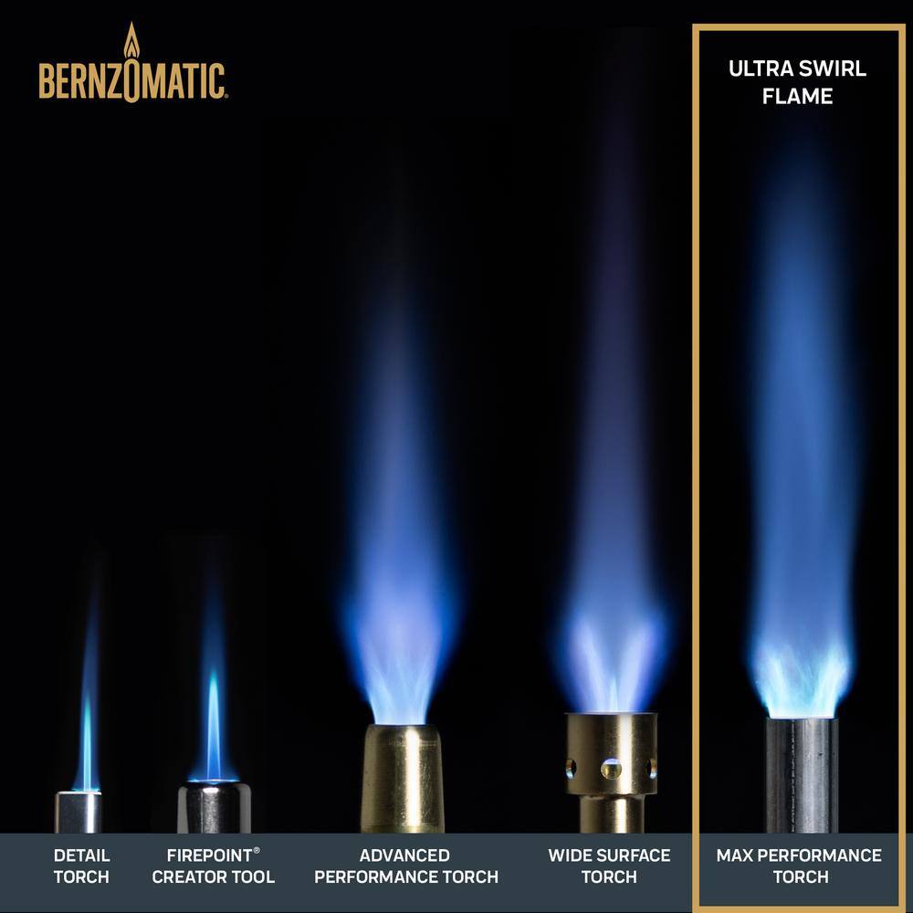 Bernzomatic Max Performance Torch Compatible with Map-Pro and Propane Gas and Instant StartStop Ignition TS8000T