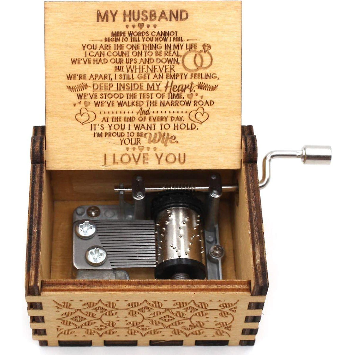 Wooden Music Box- You Are My Sunshine Music Box，gifts For Boyfriend，gifts From Wife To Husband - 1 Set