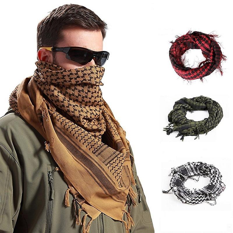 1pc Arabic Tactical Scarves Square Shawl Fishing Scarf Outdoor Sports Hiking Dust Windproof Military Desert Shemagh Keffiyeh