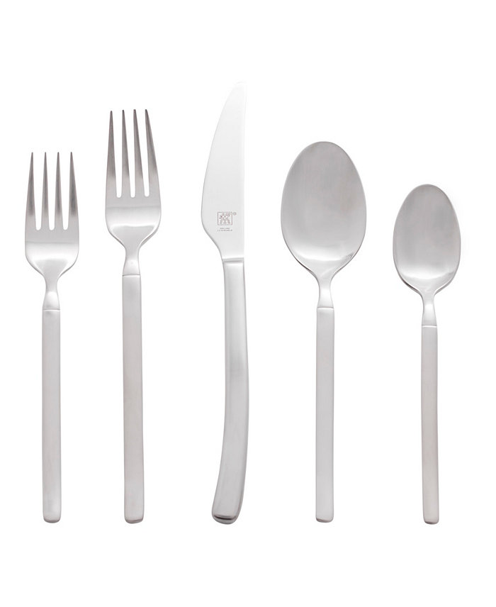 J.A. Henckels Zwilling Opus Satin 45 Piece 18 10 Stainless Steel Flatware Set Service for 8