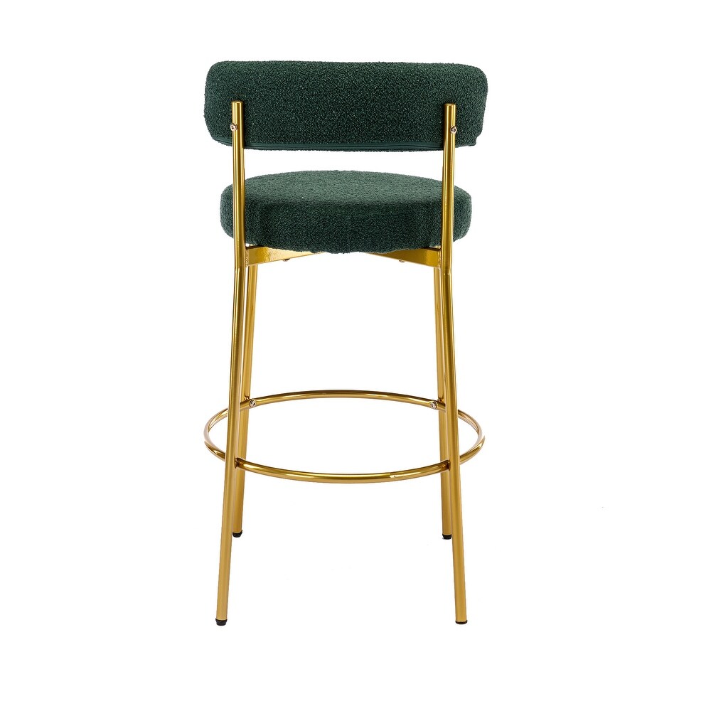 2 industrial armless bar stools with backrest and footstool