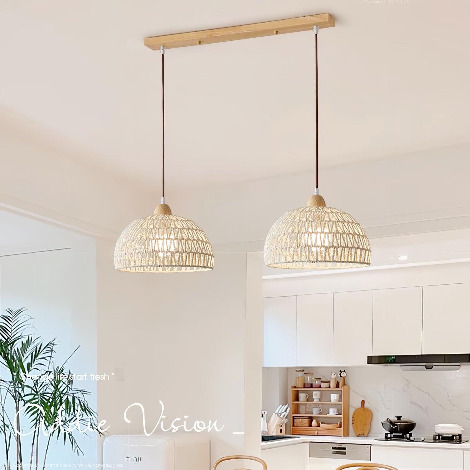 Rattan Arch Pendant Lamp