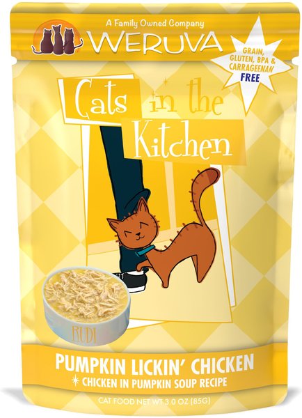 Weruva Cats in the Kitchen Pumpkin Lickin' Chicken in Pumpkin Soup Grain-Free Cat Food Pouches