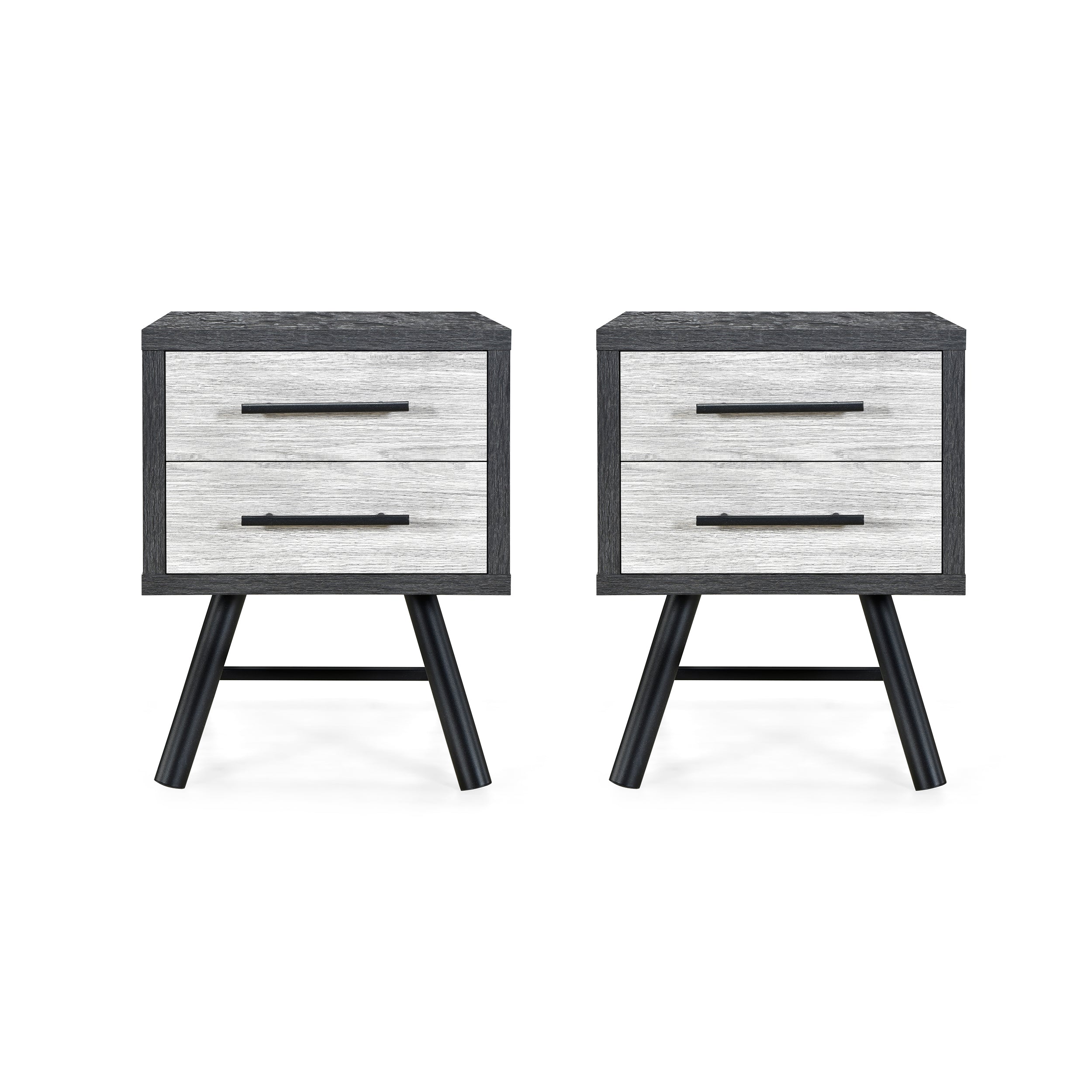 Amariana Mid-Century Modern Nightstands (Set of 2)