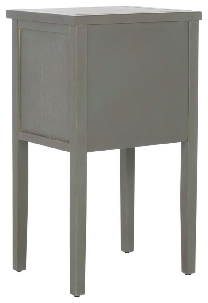 Ibis End Table With Storage Drawers Ash Gray   Transitional   Side Tables And End Tables   by AED Luxury Home Decor  Houzz