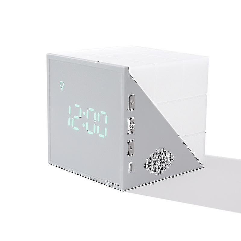 Magic Cube Led Alarm Clock Night Light Touch Sensor Lamp With Voice Control