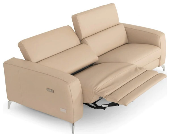 Kenneth Cappuccino Leather 2 Seater 91 quotRecliner Sofa   Contemporary   Loveseats   by Rustic Home Furniture Deco  Houzz