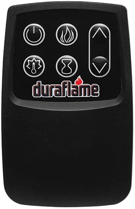 Duraflame Black Curved Front 3D Infrared Electric Fireplace Stove with Remote Control - DFI-7117-01