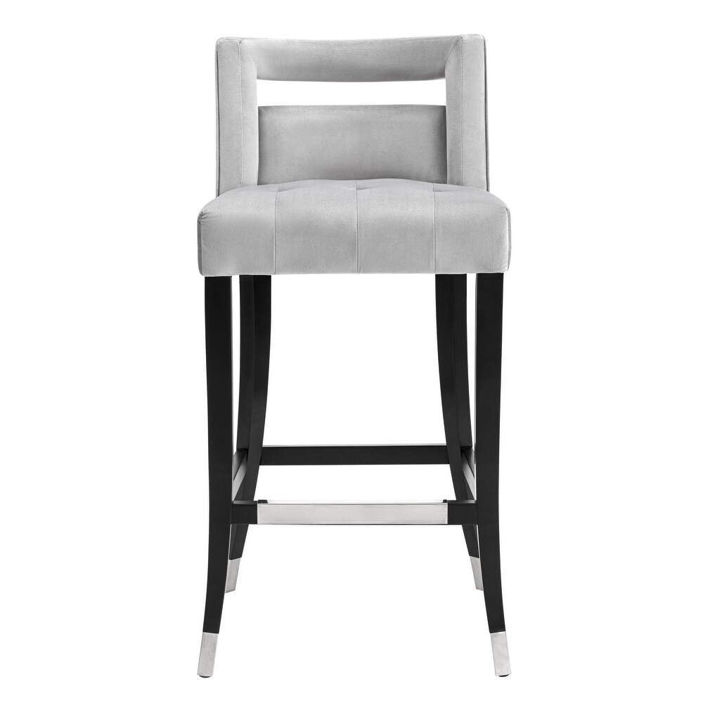 Hart Grey Velvet Counter Stool