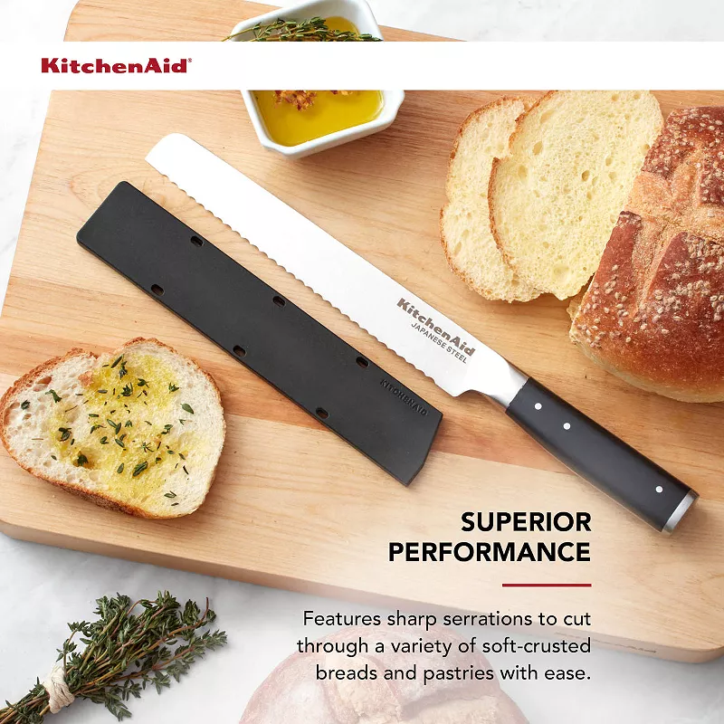 KitchenAid KO8IRSSOHOBA Gourmet 8-in. Forged Bread Knife with Sheath