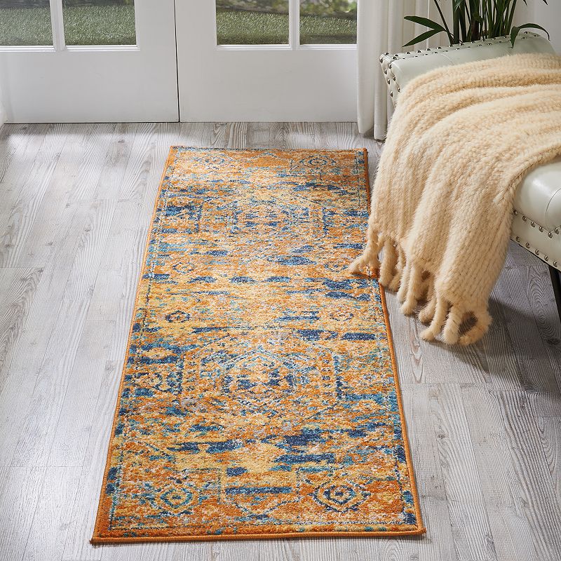 Nourison Passion Teal Sun Area Rug