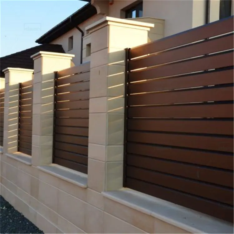 Slat Fence Panels No Dig Aluminum Private Garden Aluminum Factory Directly Supply Outdoor Custom Made Security Fence