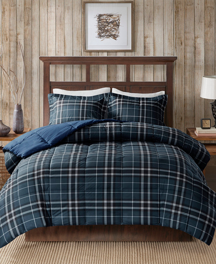 Woolrich Flint Cozy-Spun Down-Alternative Comforter Set， Twin