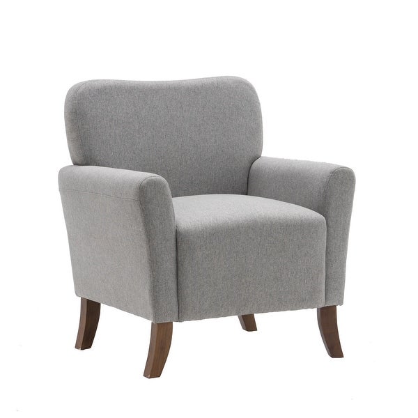 Porthos Home Inia Accent Chair， Fabric， Flared Armrests， Wooden Legs