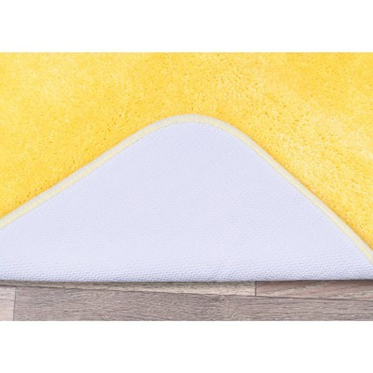 24x40 Traditional Plush Nylon Washable Bath Rug Yellow - Garland Rug