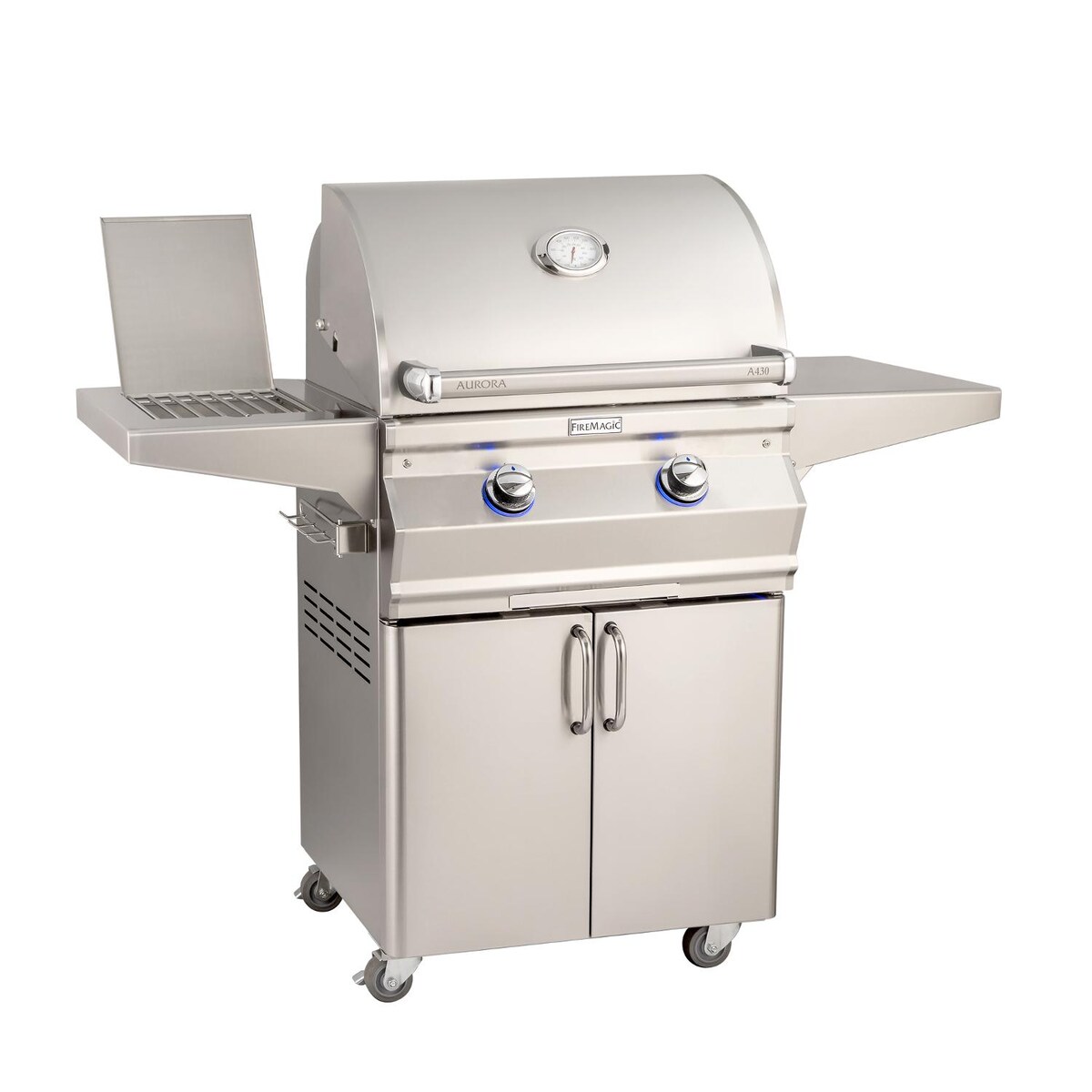 Fire Magic Aurora A430S 24-Inch Propane Gas Grill With Side Burner And Analog Thermometer