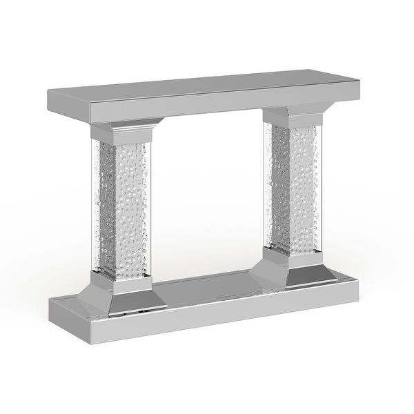 Clear MDF Glam Console Table 31 x 42 x 13 - 42 x 13 x 31