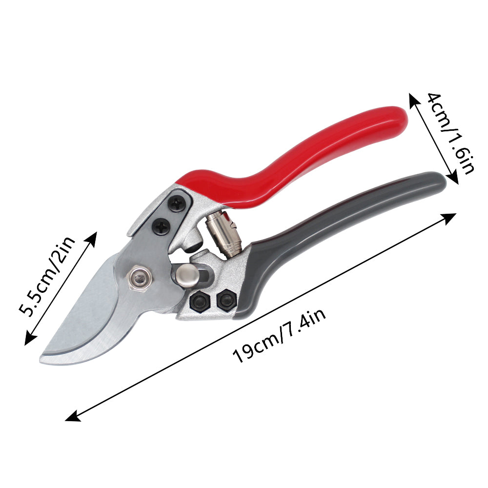 KALIM 7” Gardening Pruning Shears, Professional Bypass Hand Pruner with Heavy Duty SK5 Stainless Steel Blade, Soft Cushion Grip Handle Clippers for Plants, Gardening, Trimming, Garden Tools