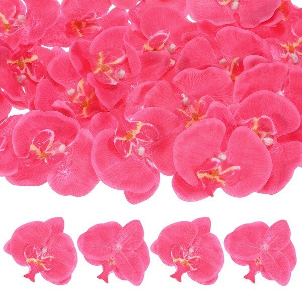 20Pcs Silk Faux Artificial Orchid Flower Heads Petals Decor