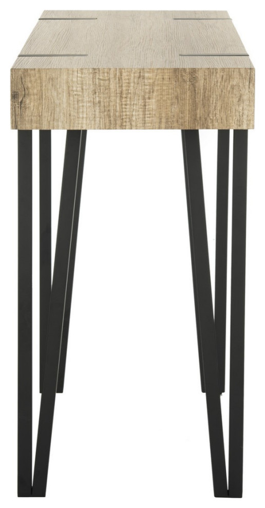 Naomi Rectangular Rustic Midcentury Wood Top Console Table Multi/ Brown   Modern   Console Tables   by Virgil Stanis Design  Houzz