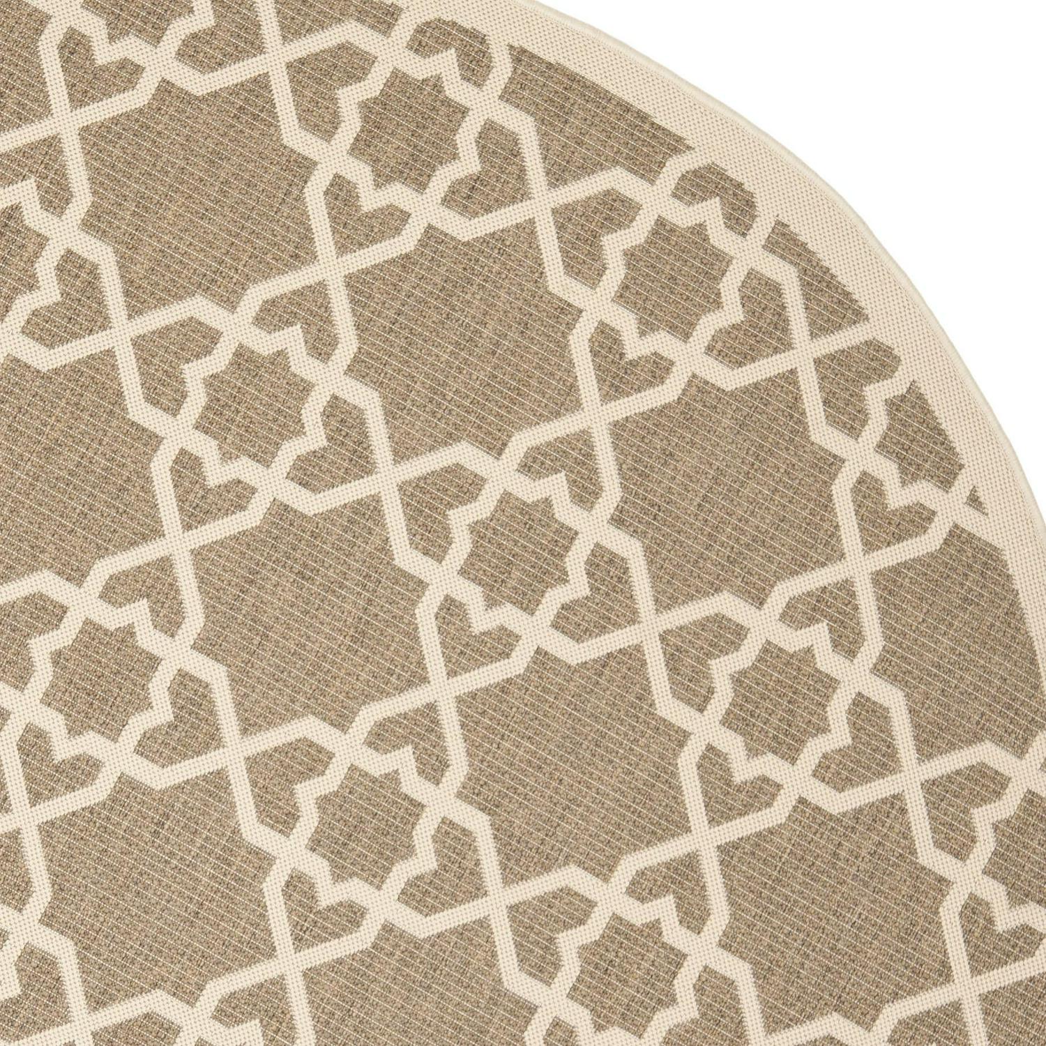 SAFAVIEH Indoor Outdoor CY6032-242 Courtyard Brown / Beige Rug