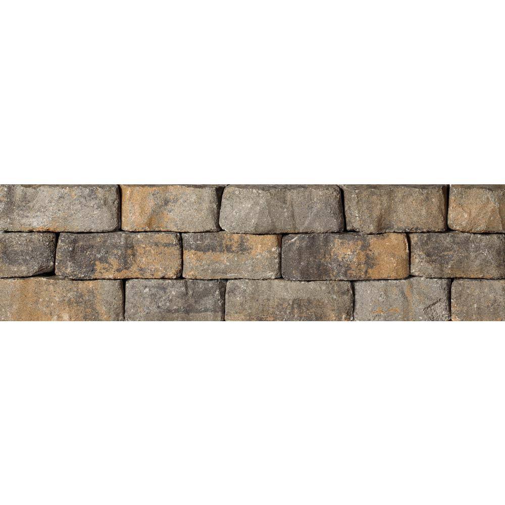 Oldcastle Mini Beltis 3 in. H x 8 in. W x 4 in. D Gray Charcoal Concrete Retaining Wall Block (378- Piece Pallet) 16250760